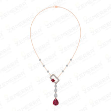 Hot Selling 14K Rose Gold Diamond Drop Pendant Sarafa Bazar India