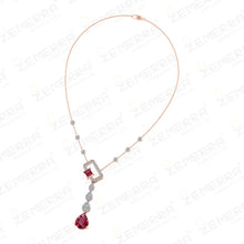 Hot Selling 14K Rose Gold Diamond Drop Pendant Sarafa Bazar India