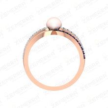 Hot Selling 14K Rose Gold Diamond Ring Fine Jewelry Sarafa Bazar India