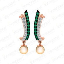 Hot-selling 14K Rose Gold Diamond Pearls Bali Sarafa Bazar India