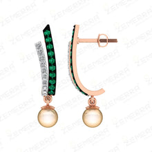 Hot-selling 14K Rose Gold Diamond Pearls Bali Sarafa Bazar India