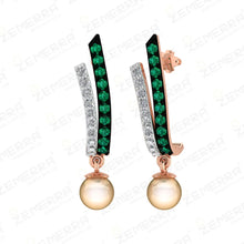 Hot-selling 14K Rose Gold Diamond Pearls Bali Sarafa Bazar India