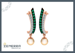 Hot-selling 14K Rose Gold Diamond Pearls Bali