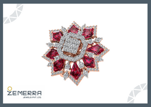 14K Rose Gold Diamond Rings – Perfect Gift Sarafa Bazar India