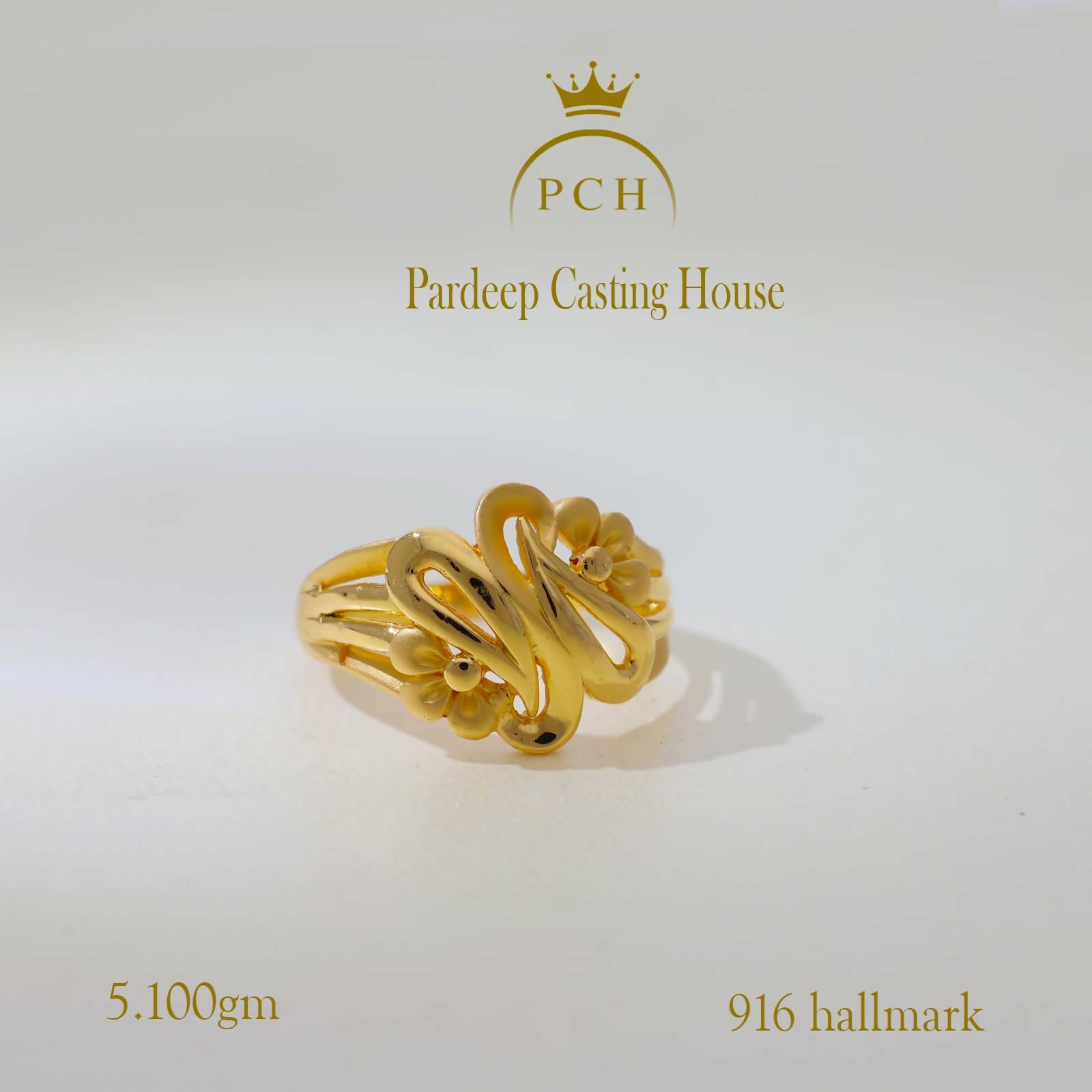 Copy of gold plain gorgeous ladies ring Sarafa Bazar India