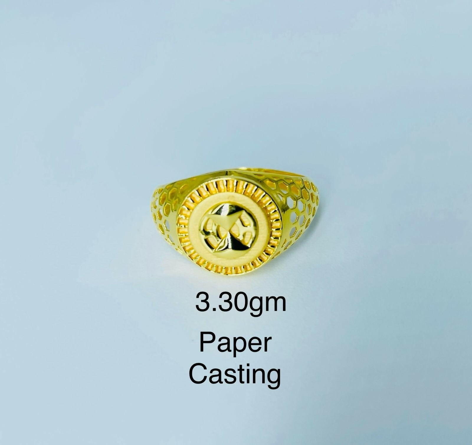 22kt Paper Casting Gents Ring Sarafa Bazar India