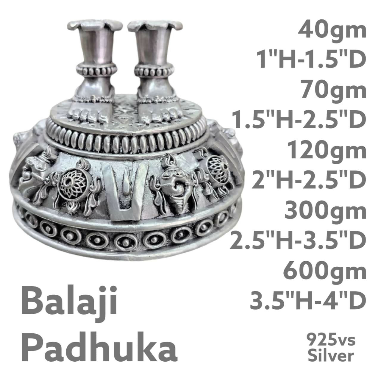 925 Silver Balaji Padhuka Sarafa Bazar India