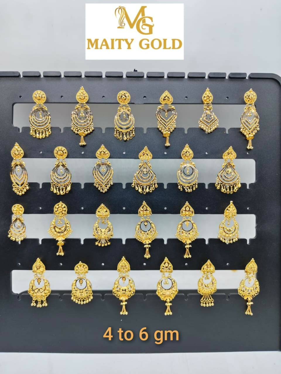 Gold Earrings Sarafa Bazar India