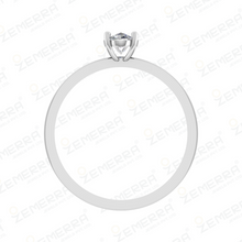 Oval Cut Solitaire Diamond Ring In 14K White Gold Sarafa Bazar India