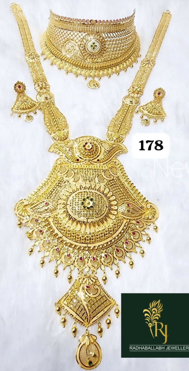 Gold Choker & Long Set Sarafa Bazar India