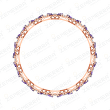 Luxury Diamond Shape Stone Bangle In 14K Rose Gold & Diamond Sarafa Bazar India