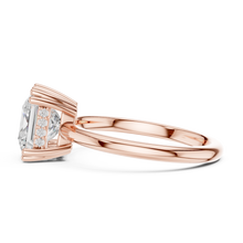 Princess Cut Lab Grown Diamond Women's Ring 9Kt Rose Gold LR-65 Sarafa Bazar India