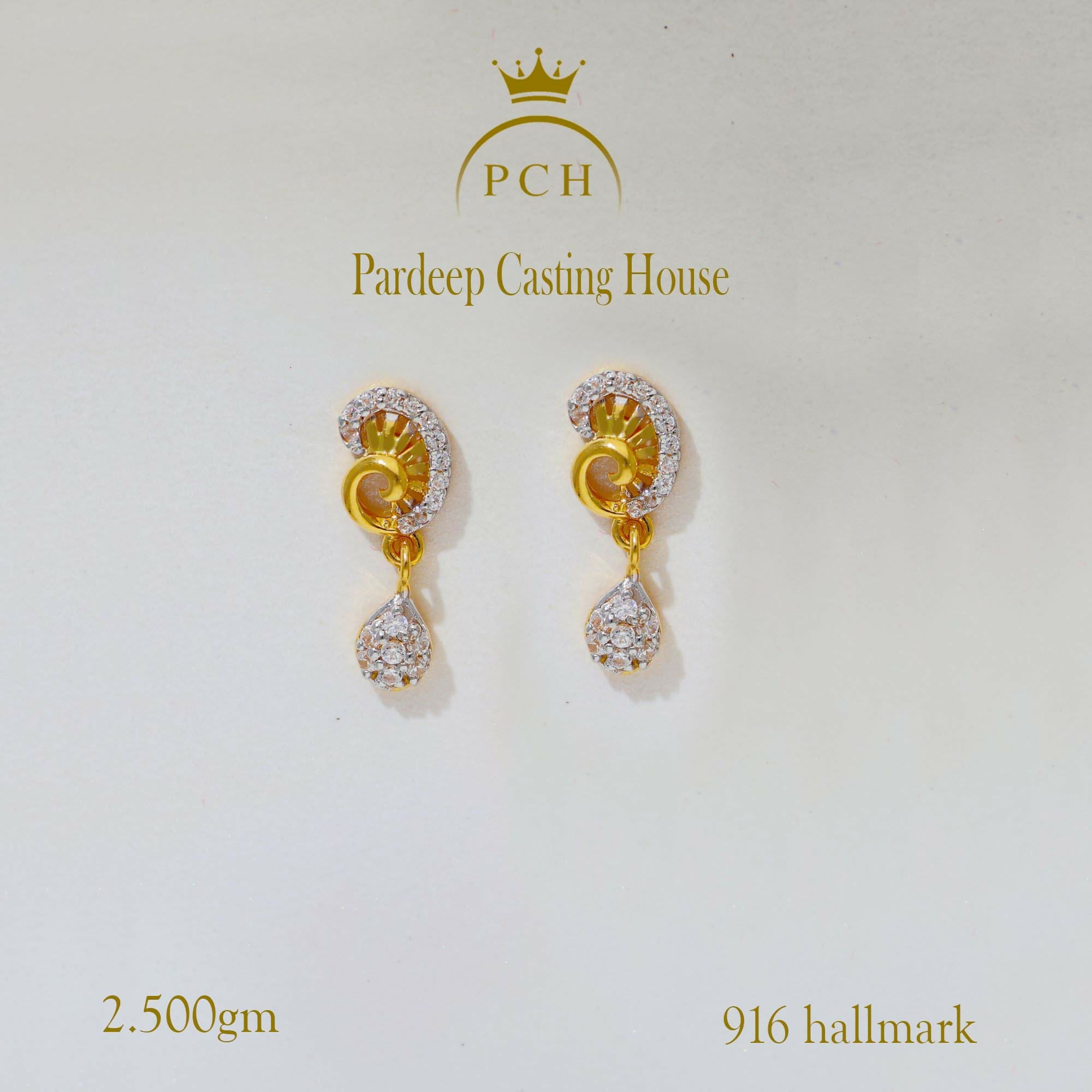 Copy of Dainty Fancy Stone Stud Earrings Sarafa Bazar India