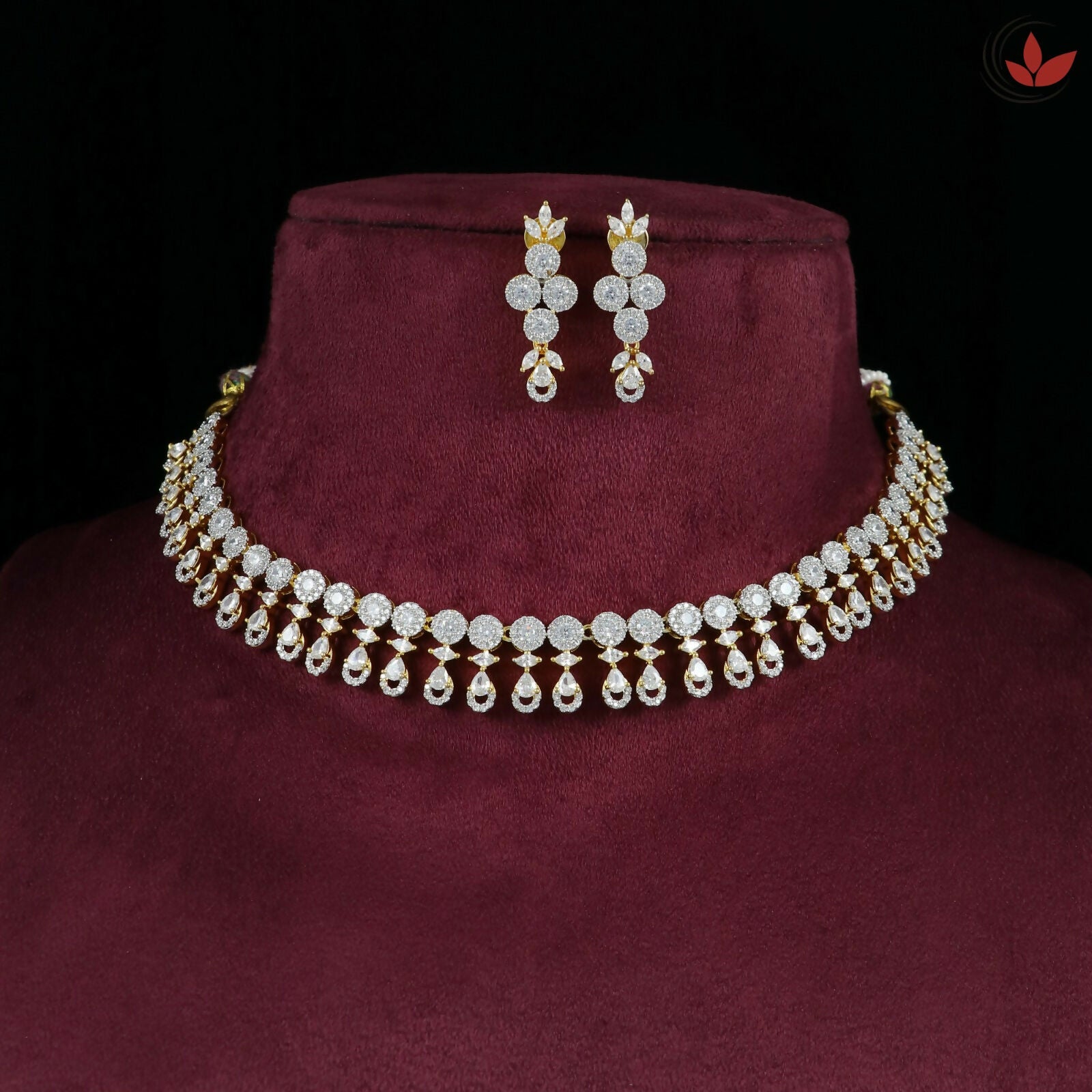 14kt Diamond Polki Necklace Sarafa Bazar India
