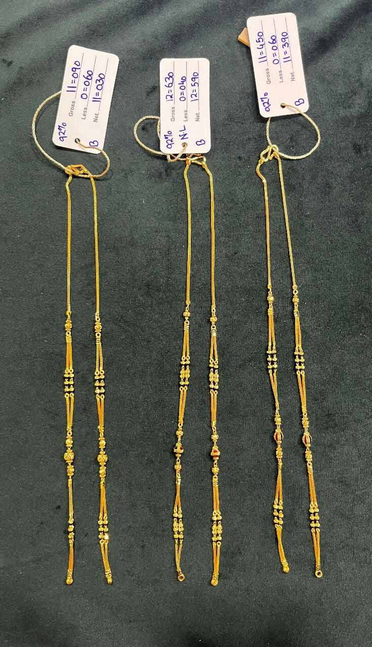 Gold Mangalsutra Chains Sarafa Bazar India