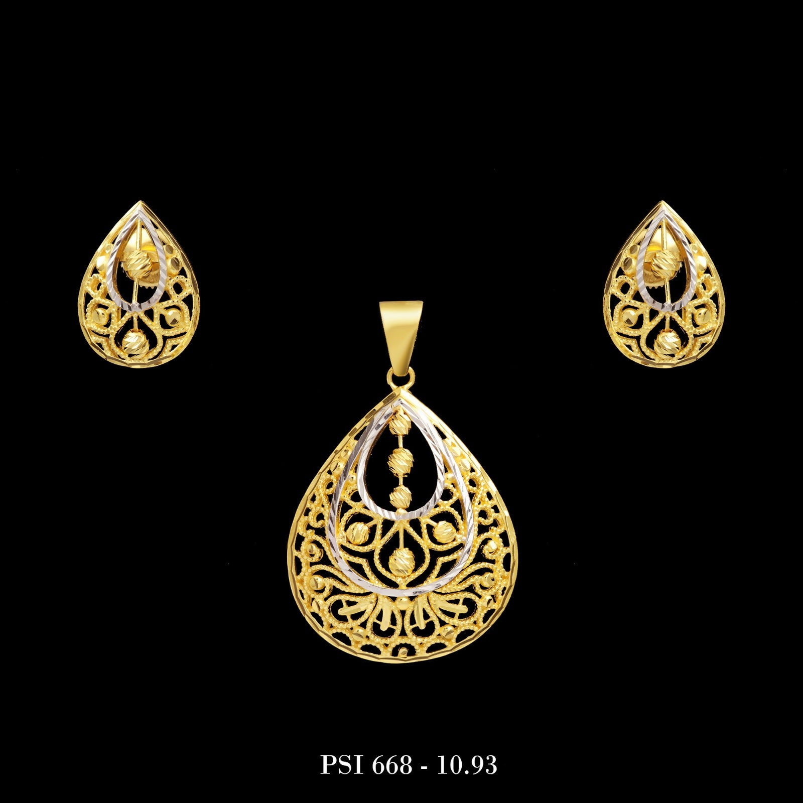 Plain Casting Pendant Set Sarafa Bazar India