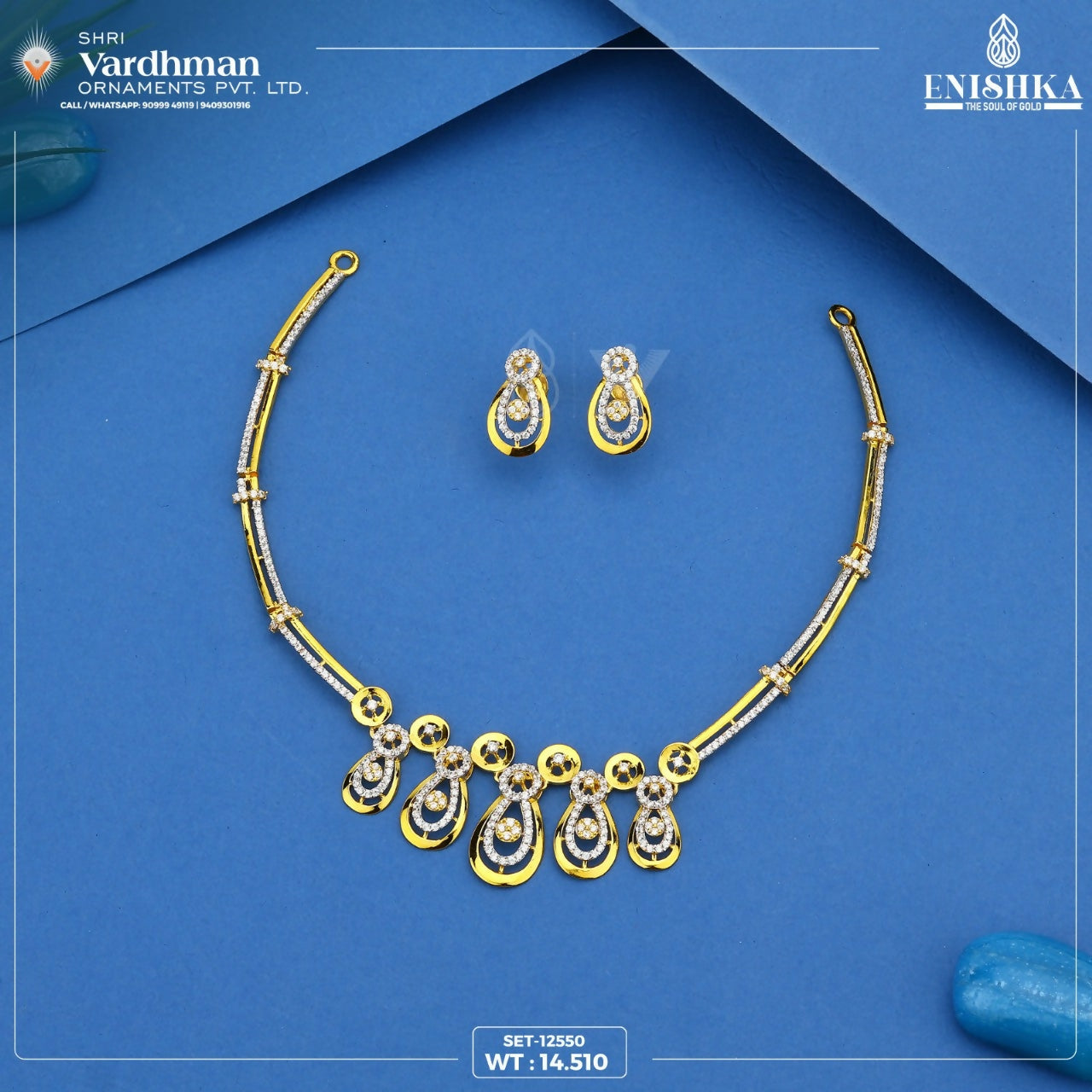 CZ Necklace Sarafa Bazar India