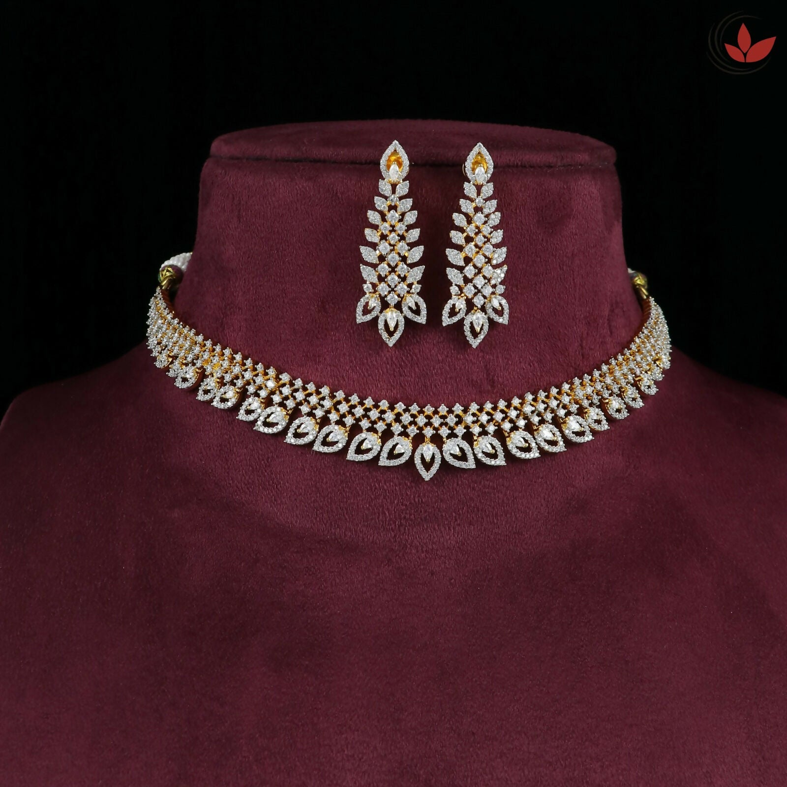 14kt Diamond Polki Necklace Sarafa Bazar India