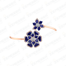 Dazzling Diamond Floral Bracelets With GemStone in 14K Gold Sarafa Bazar India