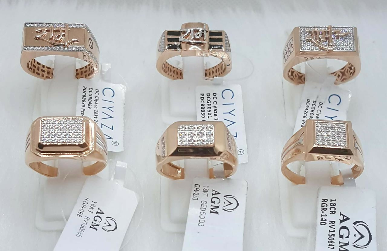 Rose Gold Gents Rings Sarafa Bazar India