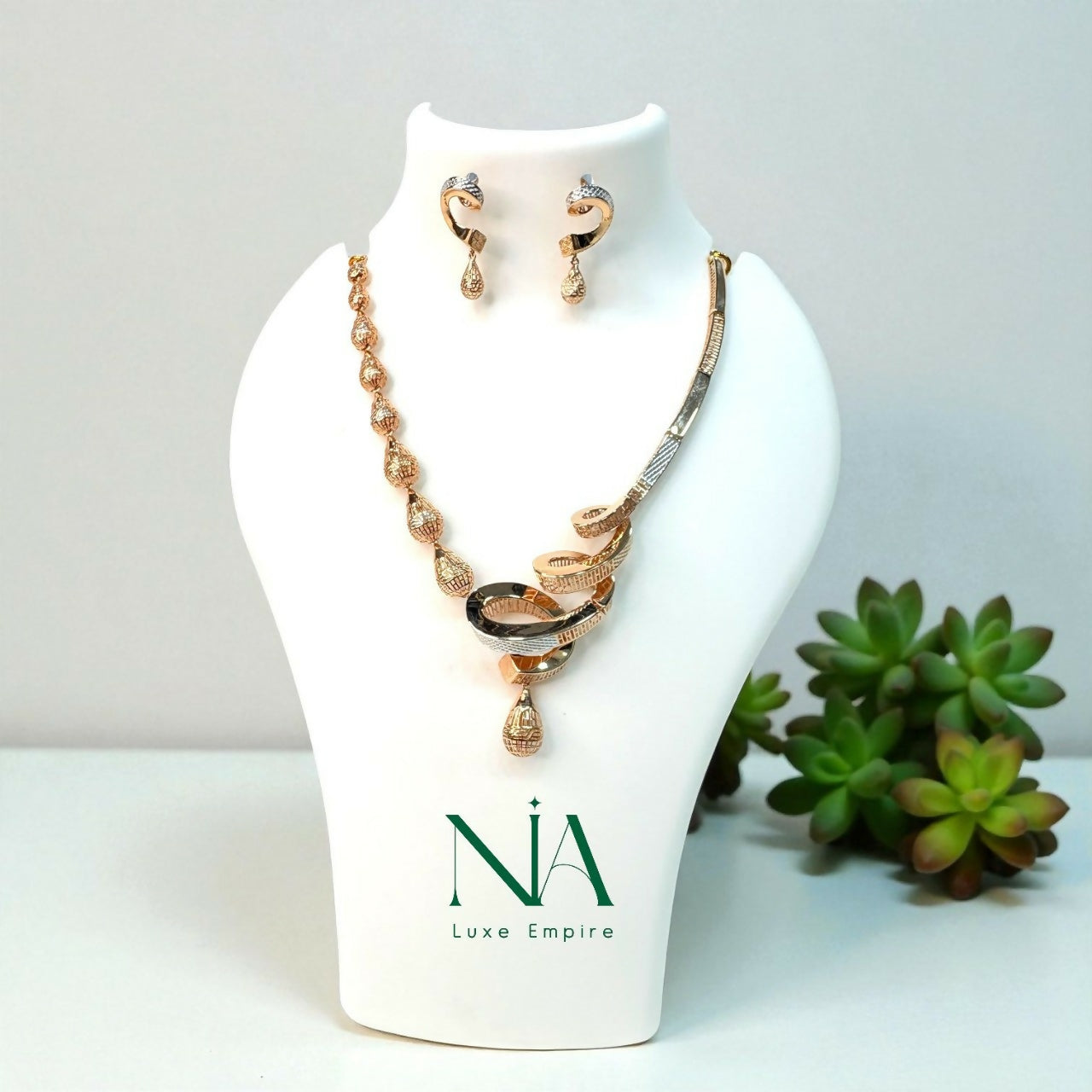 Rose Gold Necklace Sarafa Bazar India