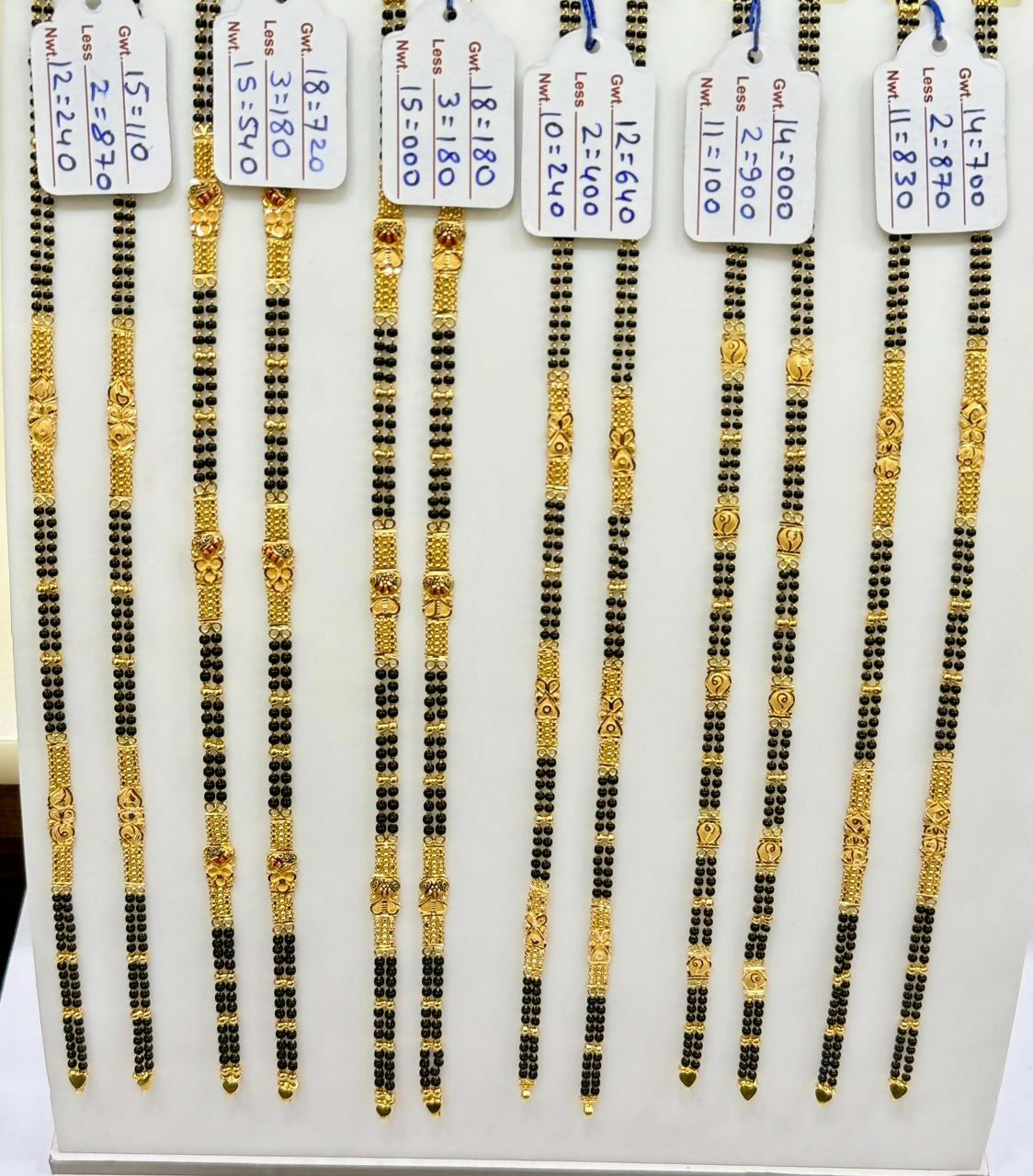 Gold Mangalsutra Chains Sarafa Bazar India