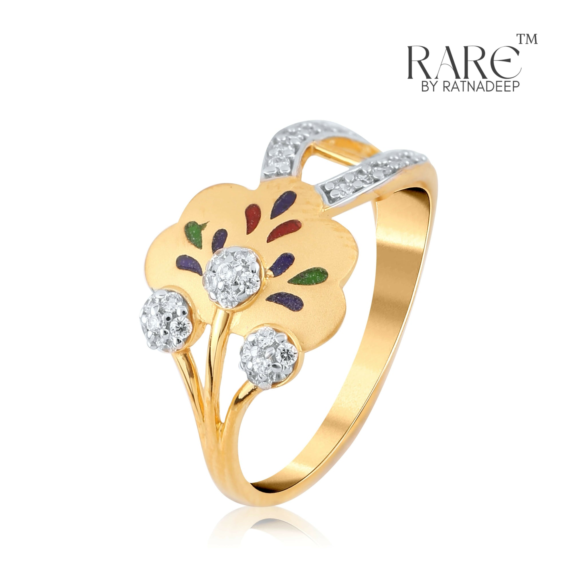 Solatire CZ Ladies Rings Sarafa Bazar India