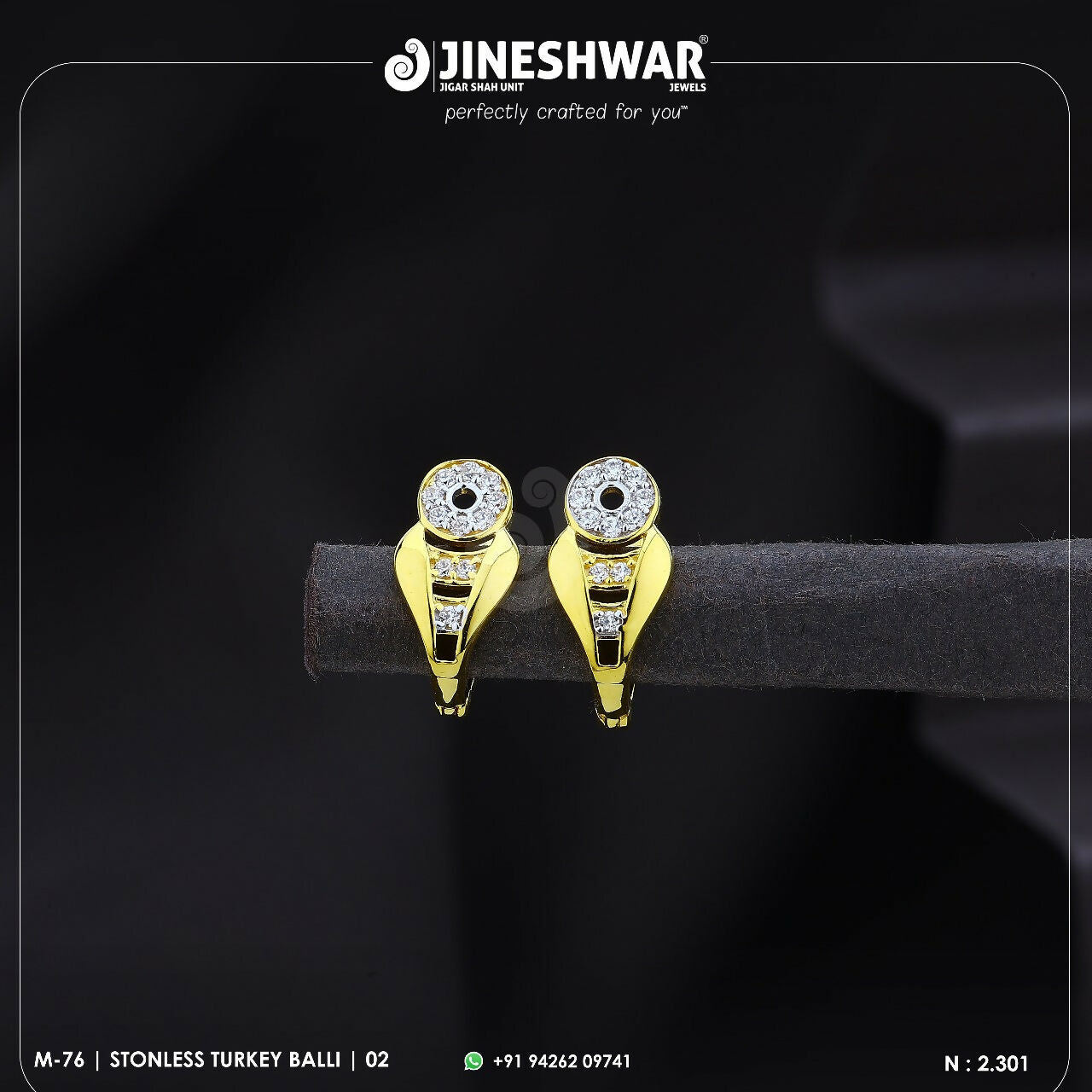 18kt Stonless Turkey Bali Sarafa Bazar India