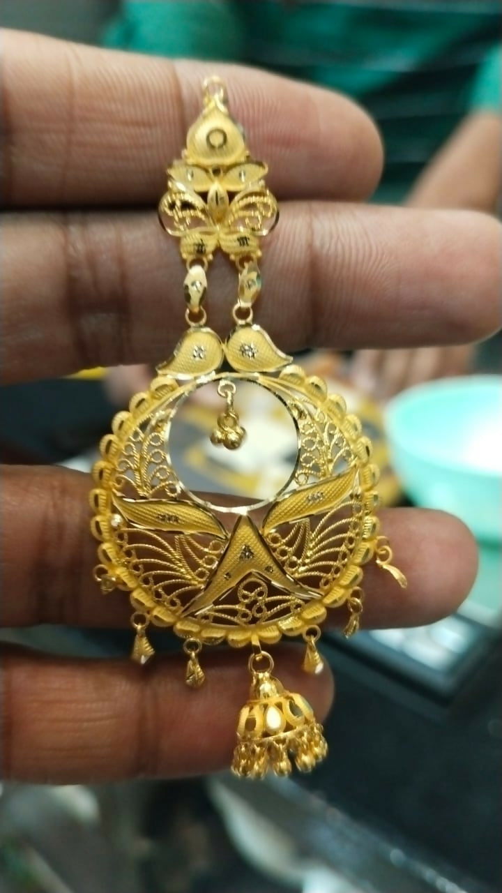 Gold Earrings Sarafa Bazar India