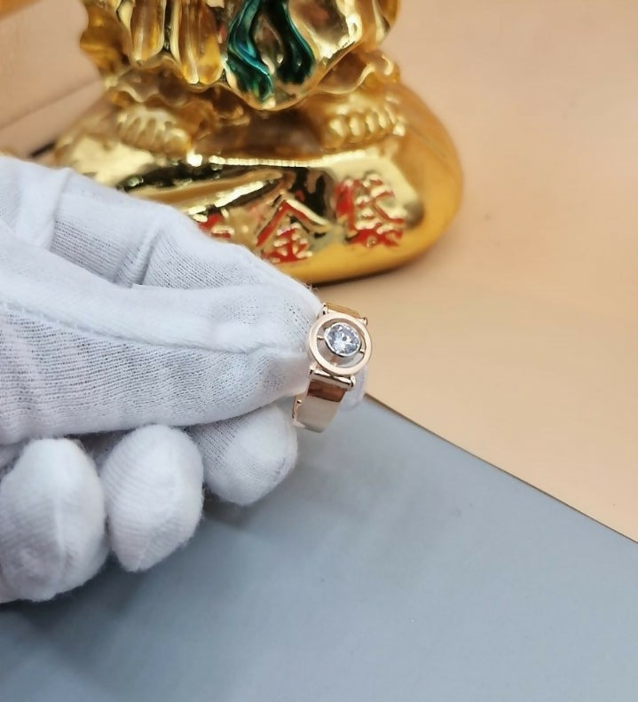 Rose Gold CZ Gents Rings