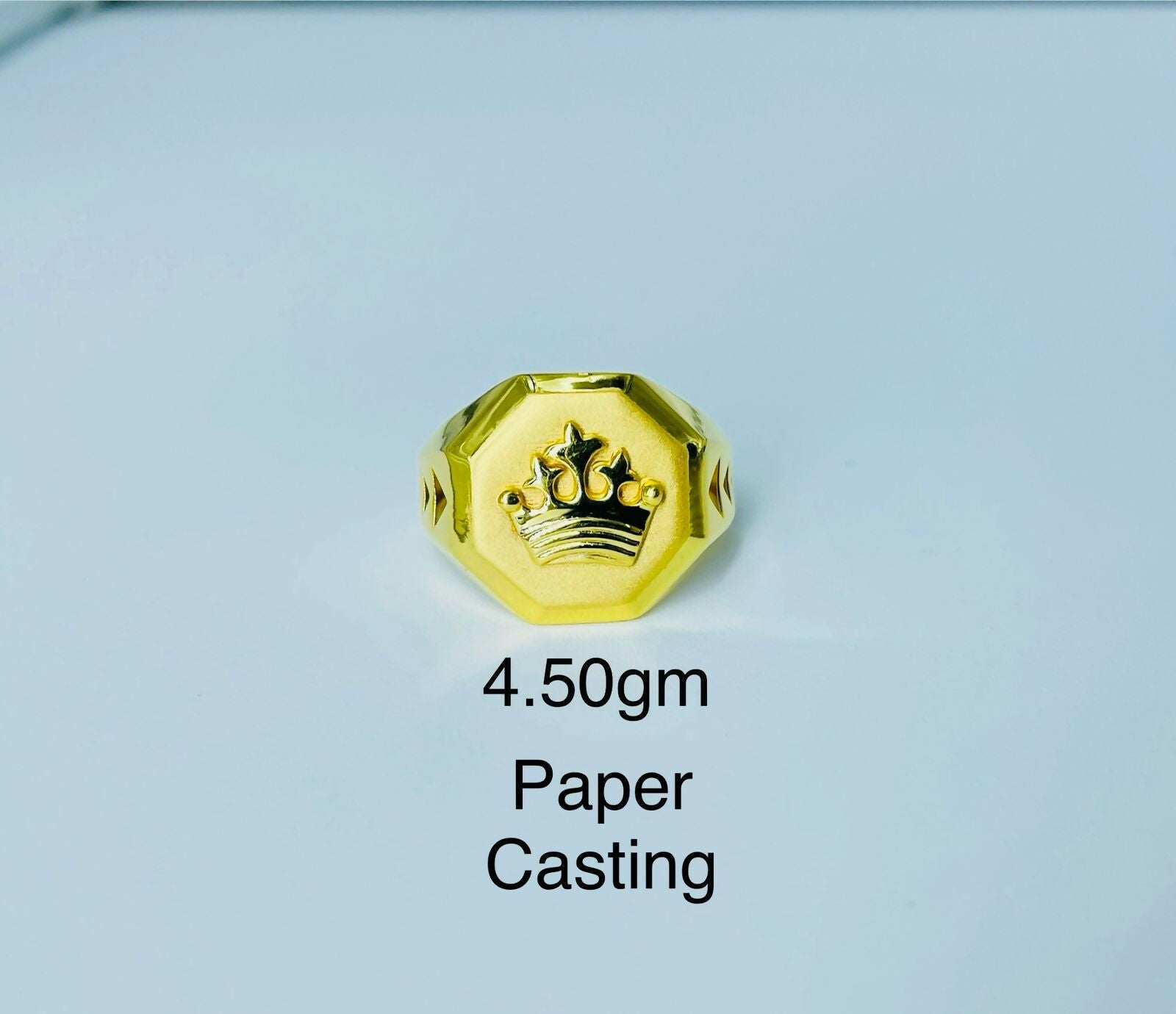 22kt Paper Casting Gents Ring Sarafa Bazar India