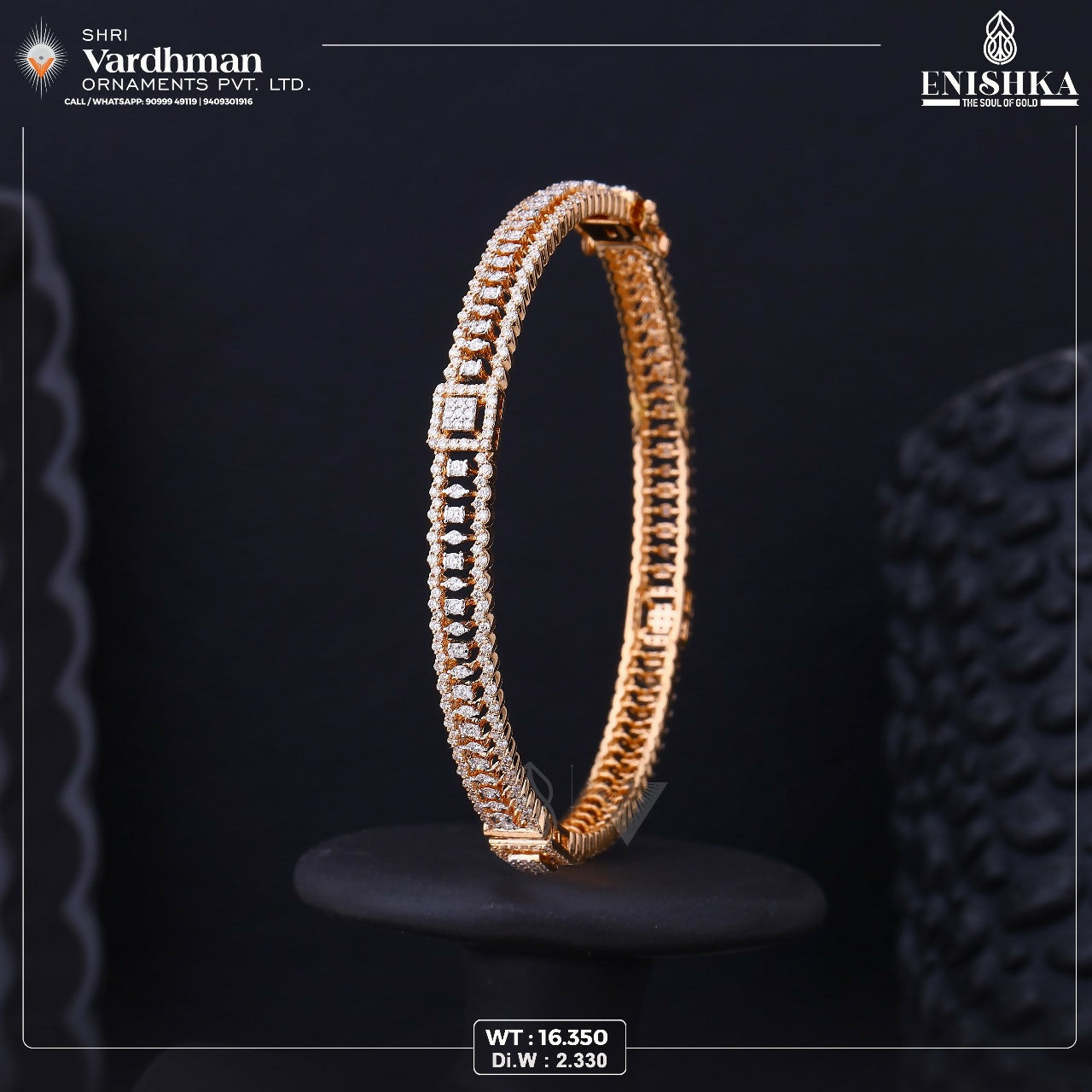 Rose Gold Ladies Bracelet Sarafa Bazar India