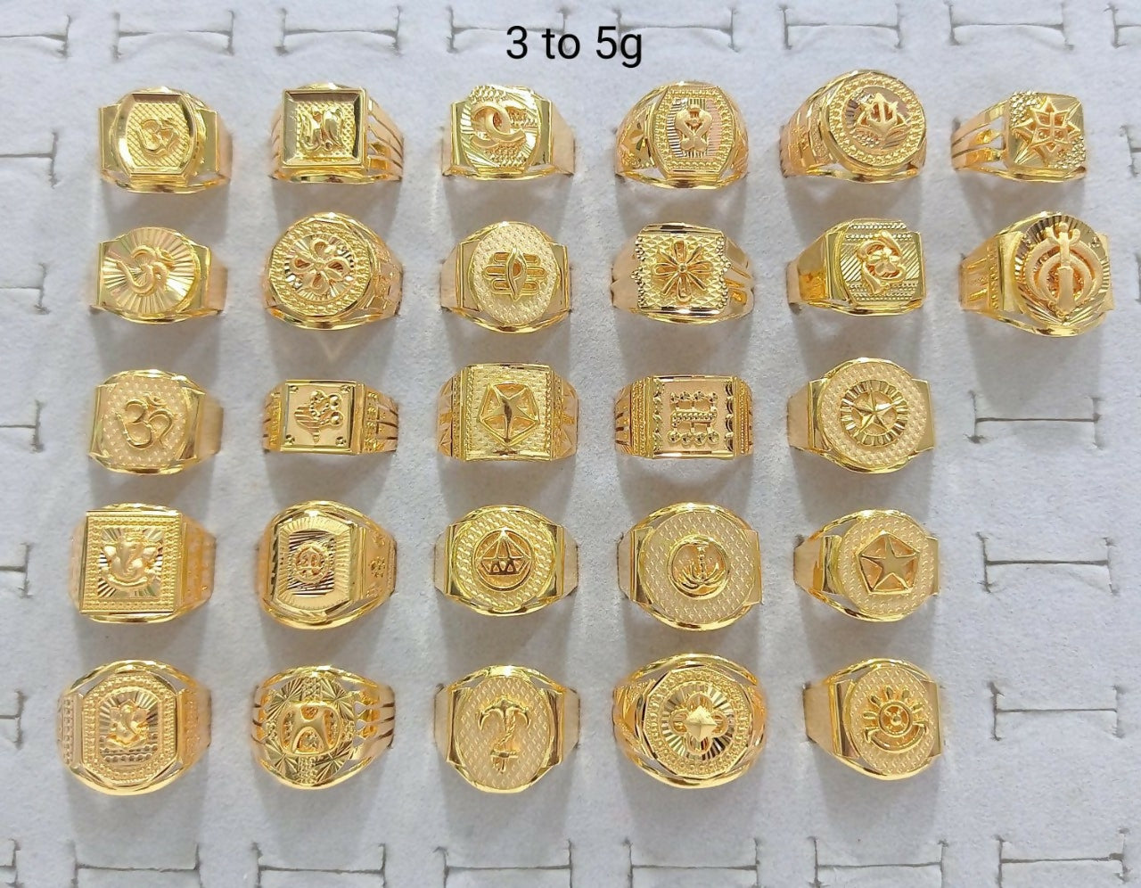 Gold Gents Rings Sarafa Bazar India