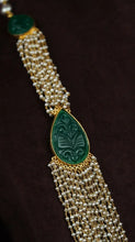 KC Pearl Necklace With Onyx Sidepiece Sarafa Bazar India