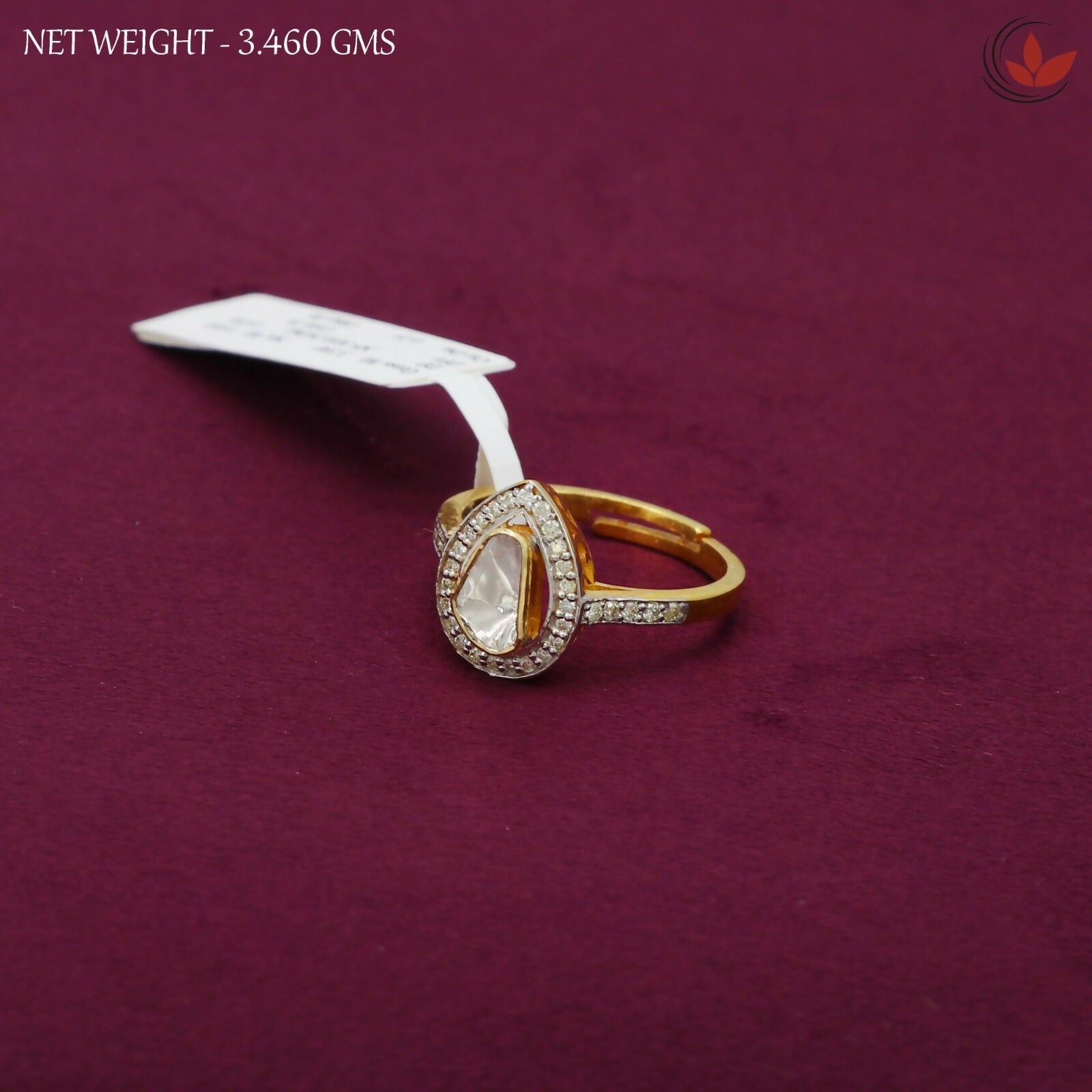Diamond Polki Ladies Ring Sarafa Bazar India