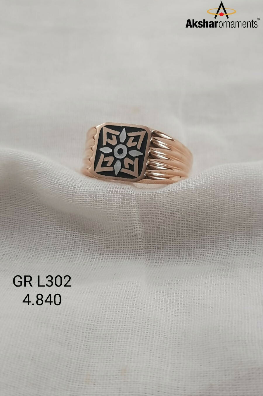 Rose Gold Gents Ring Sarafa Bazar India