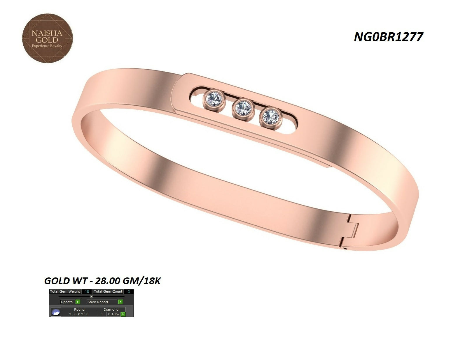 18kt Rose Gold Gents Bracelet Sarafa Bazar India