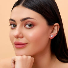 Classic Round Cut Diamond Earrings in 14K Yellow Earring Sarafa Bazar India