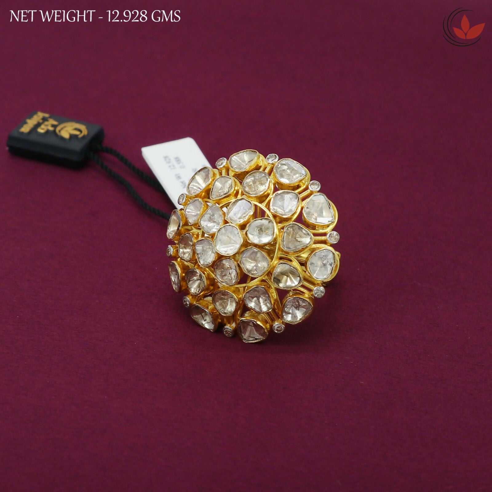 Diamond Polki Ladies Ring Sarafa Bazar India