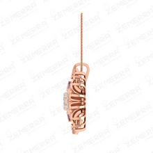 14KT Rose Gold Diamond Amethyst Pendant Necklace for Women Sarafa Bazar India