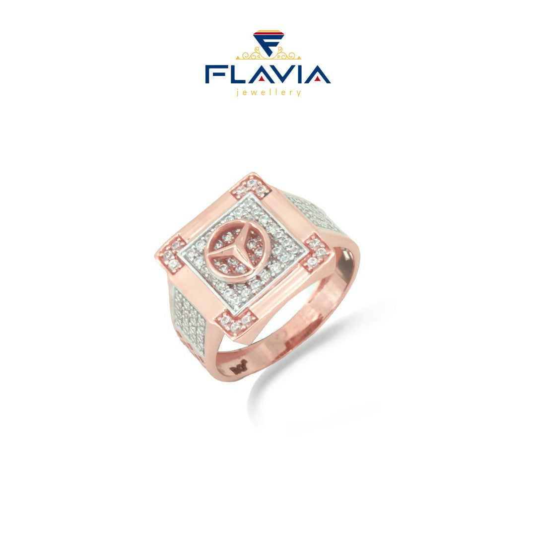 18kt Rose Gold Gents Ring Sarafa Bazar India