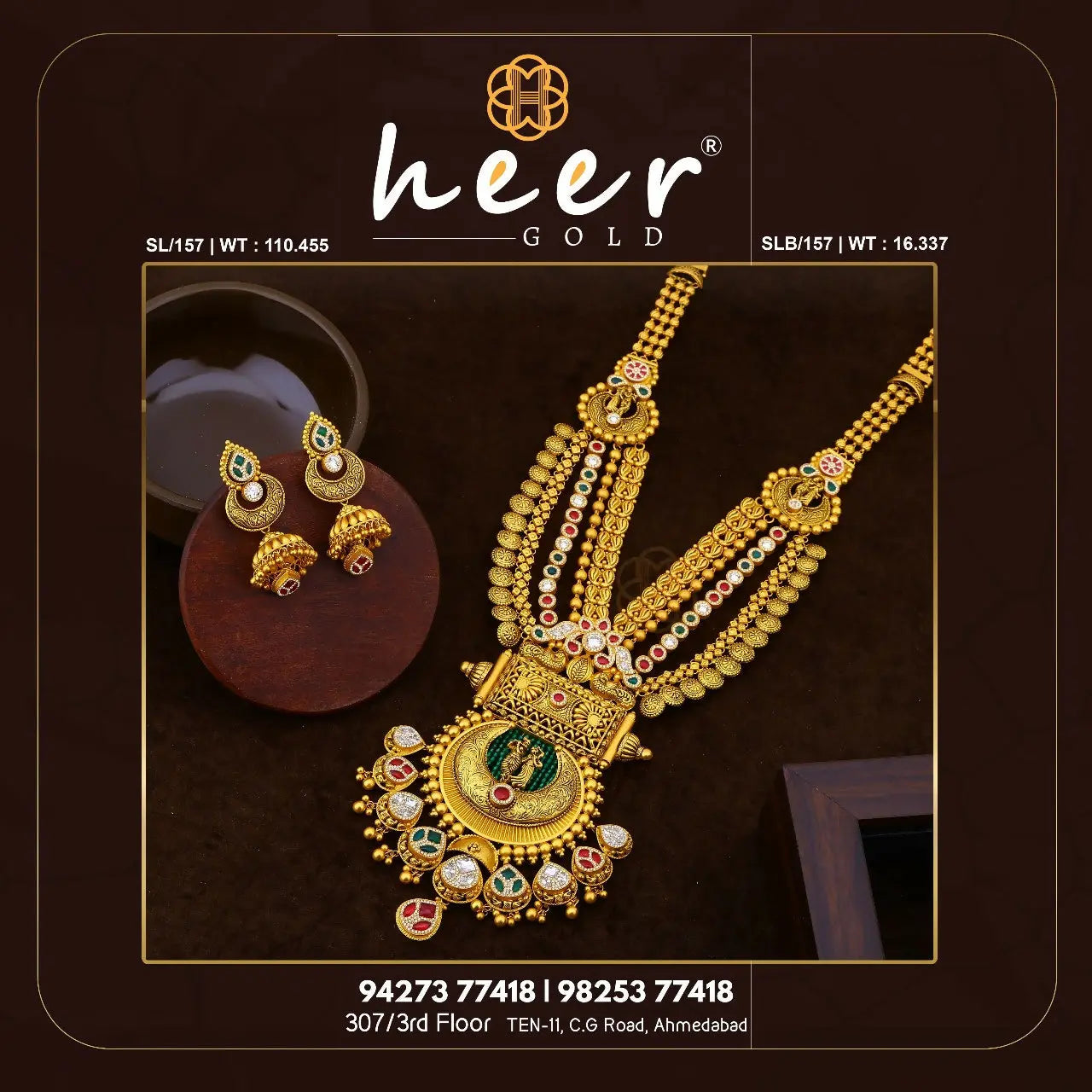 Kundan Antique Long Set Sarafa Bazar India