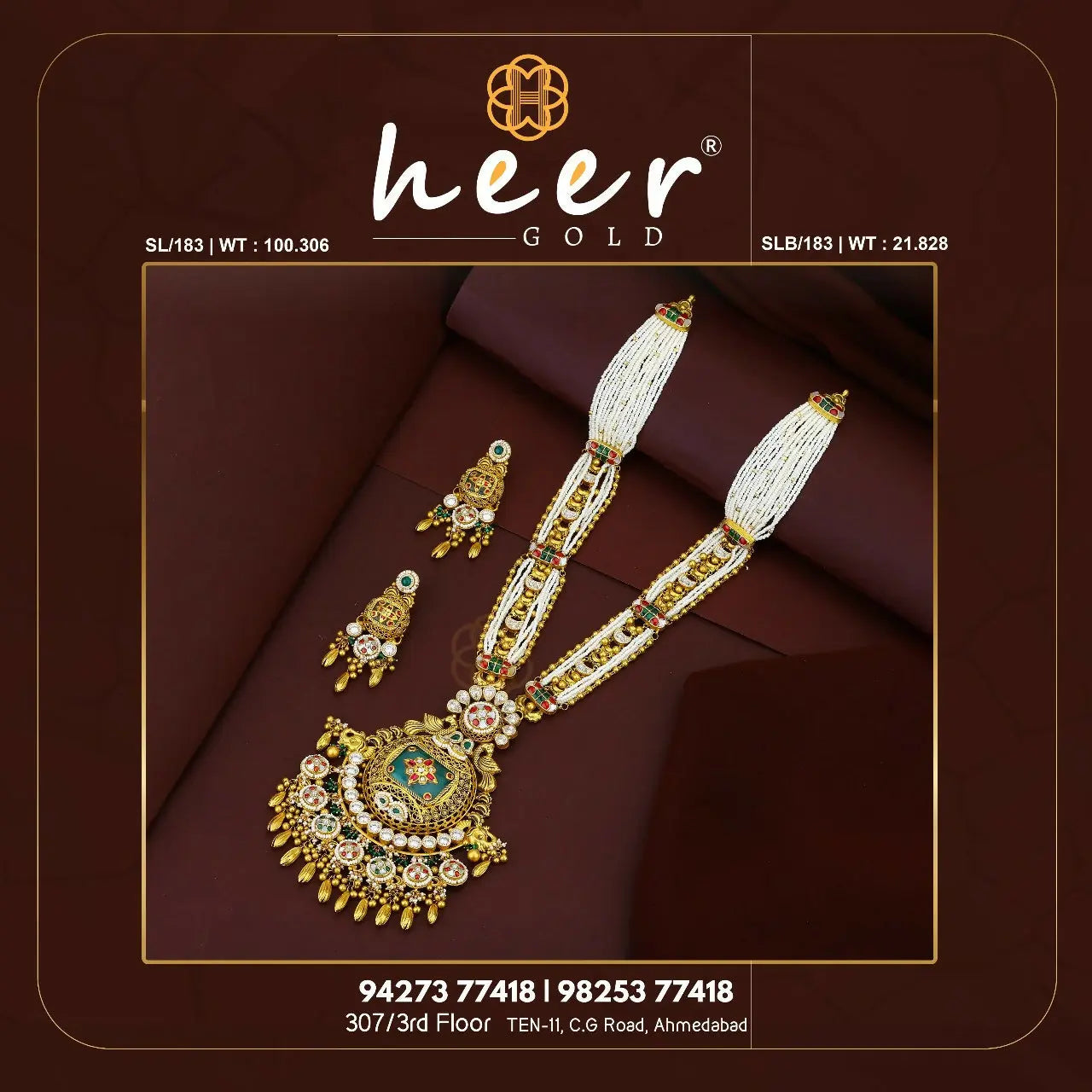 Kundan Antique Long Set Sarafa Bazar India