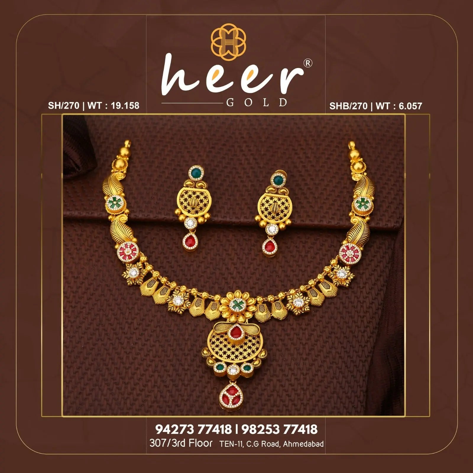 Kundan Antique Necklace Sarafa Bazar India