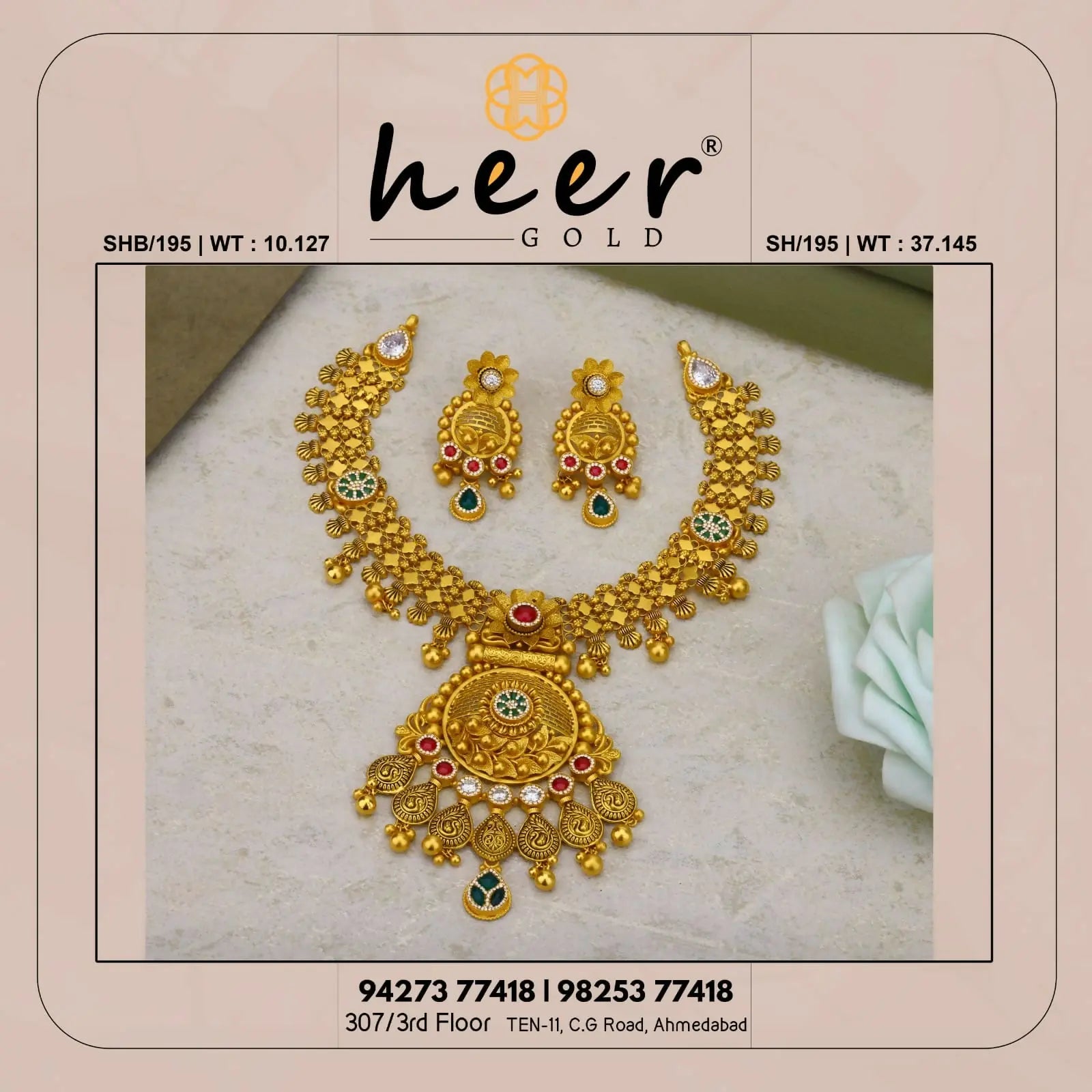 Kundan Antique Necklace Sarafa Bazar India