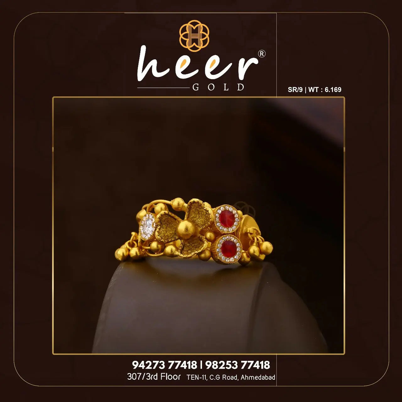 Kundan Antique Ring Sarafa Bazar India