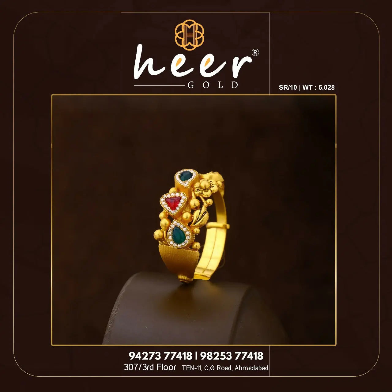 Kundan Antique Ring Sarafa Bazar India