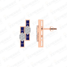 Art Deco Diamond Sapphire Pendant Set with Ring Sarafa Bazar India