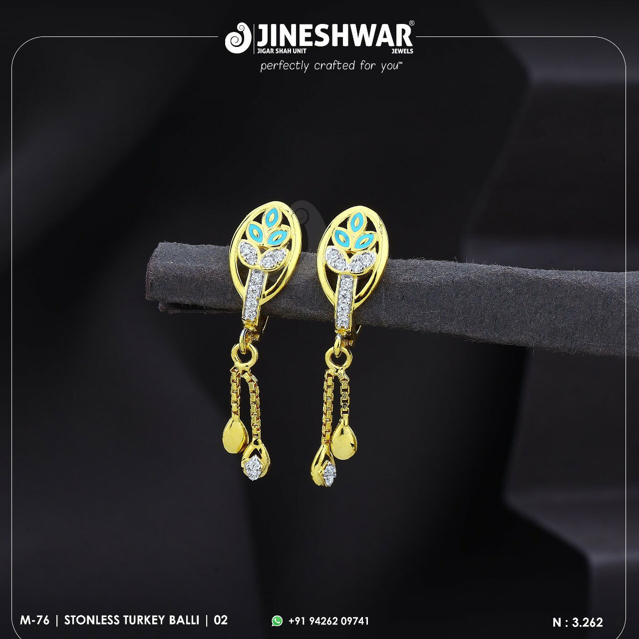 18kt Stonless Turkey Bali Sarafa Bazar India