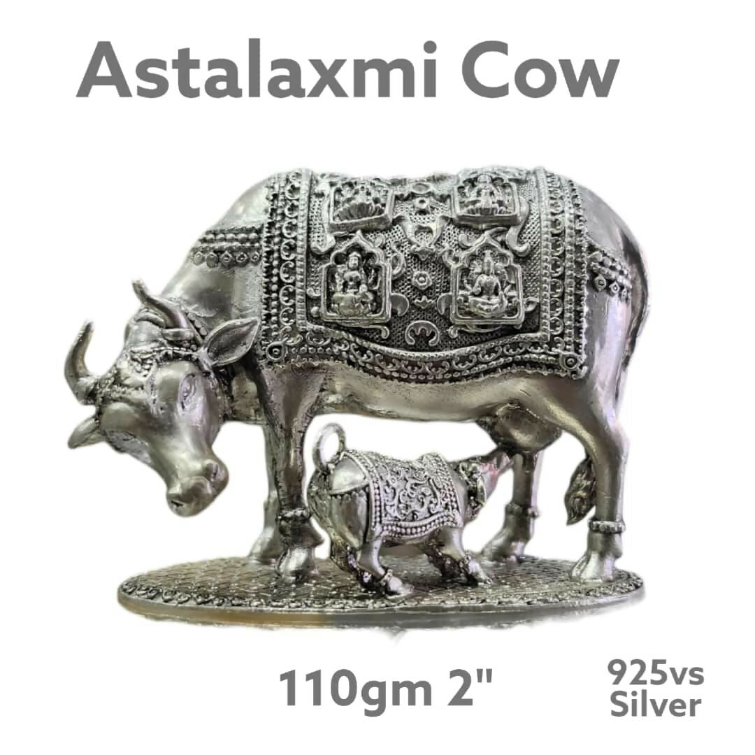 925 Silver Astalaxmi Cow Sarafa Bazar India